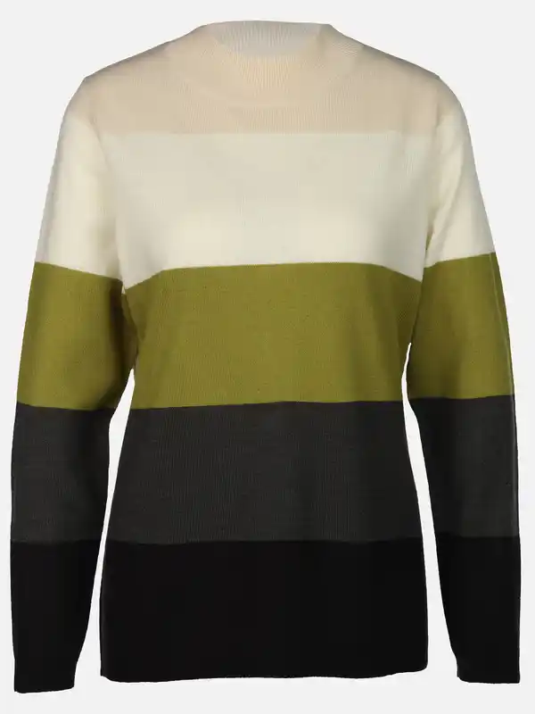 Bild 1 von Damen Pullover "Cashmere Like" mit Streifen Grün
