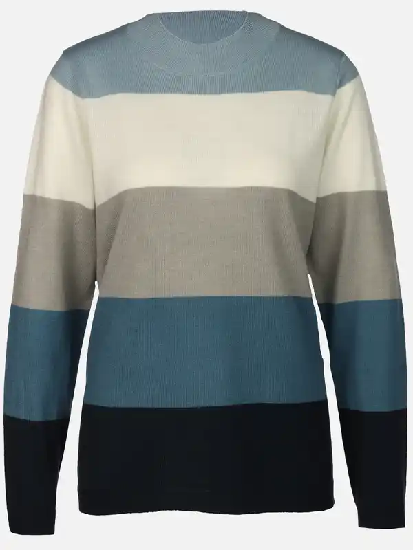 Bild 1 von Damen Pullover "Cashmere Like" mit Streifen Blau