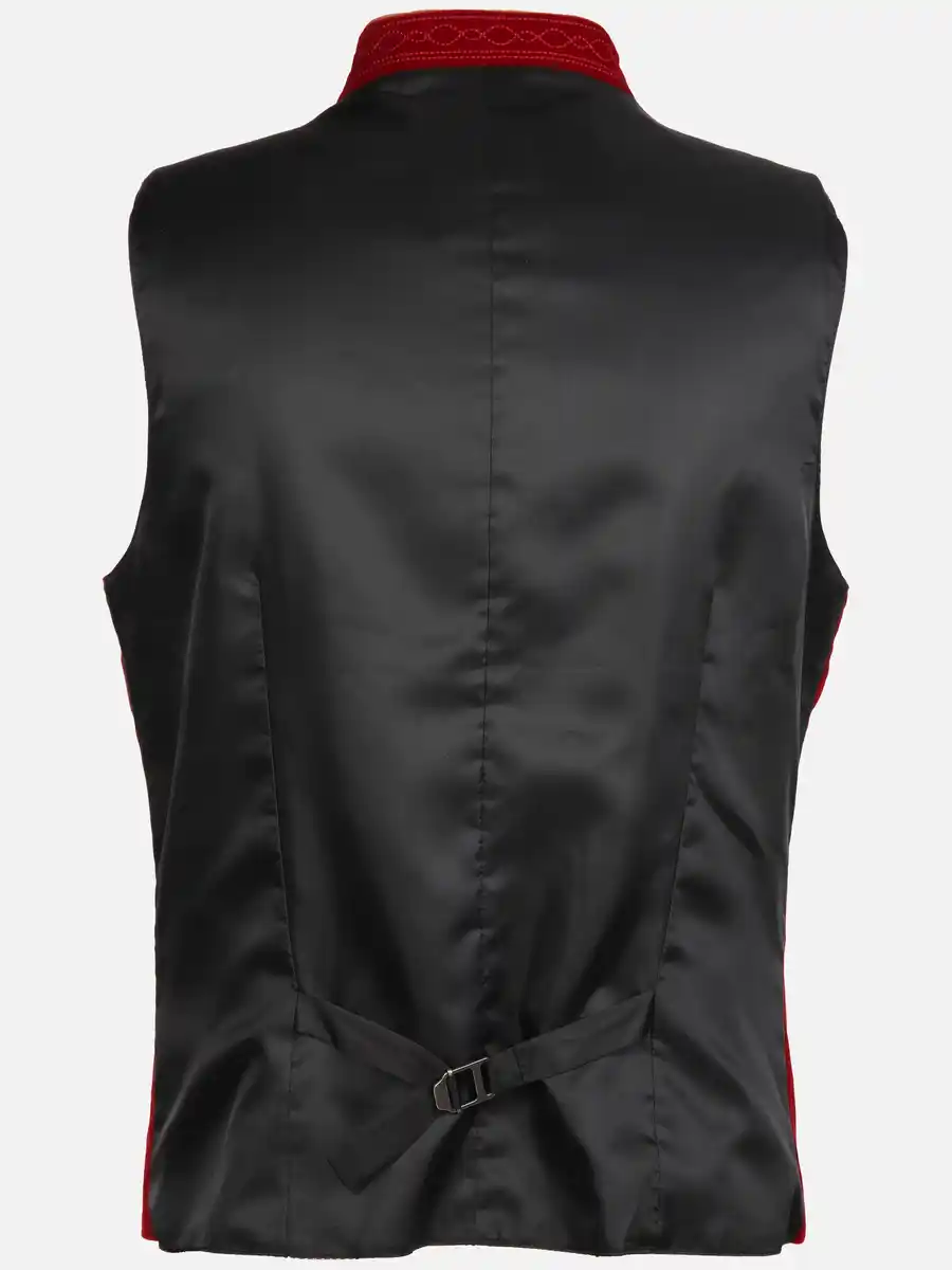 Bild 2 von Herren Samt Trachtenweste mit Stickerei Rot