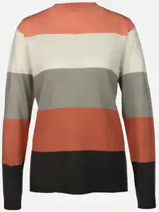 Damen Pullover "Cashmere Like" mit Streifen Rosa