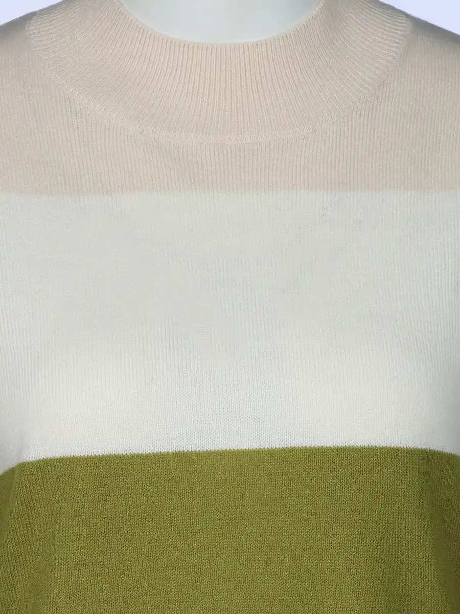 Bild 3 von Damen Pullover "Cashmere Like" mit Streifen Grün