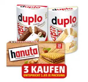FERRERO Duplo oder Hanuta