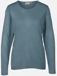 Damen basic Pullover "Cashmere Like" Blau
