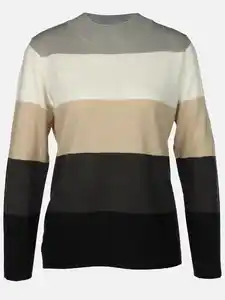 Damen Pullover "Cashmere Like" mit Streifen Blau