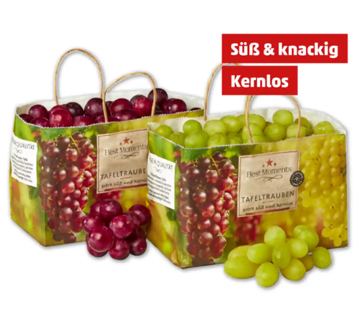 Bild 1 von BEST MOMENTS Dunkle kernlose oder helle kernlose Tafeltrauben*