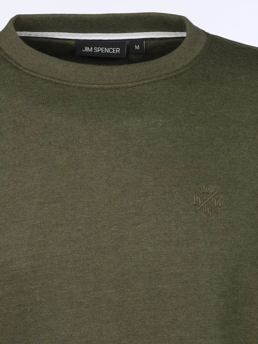 Bild 3 von Herren Sweatshirt in melierter Optik Oliv