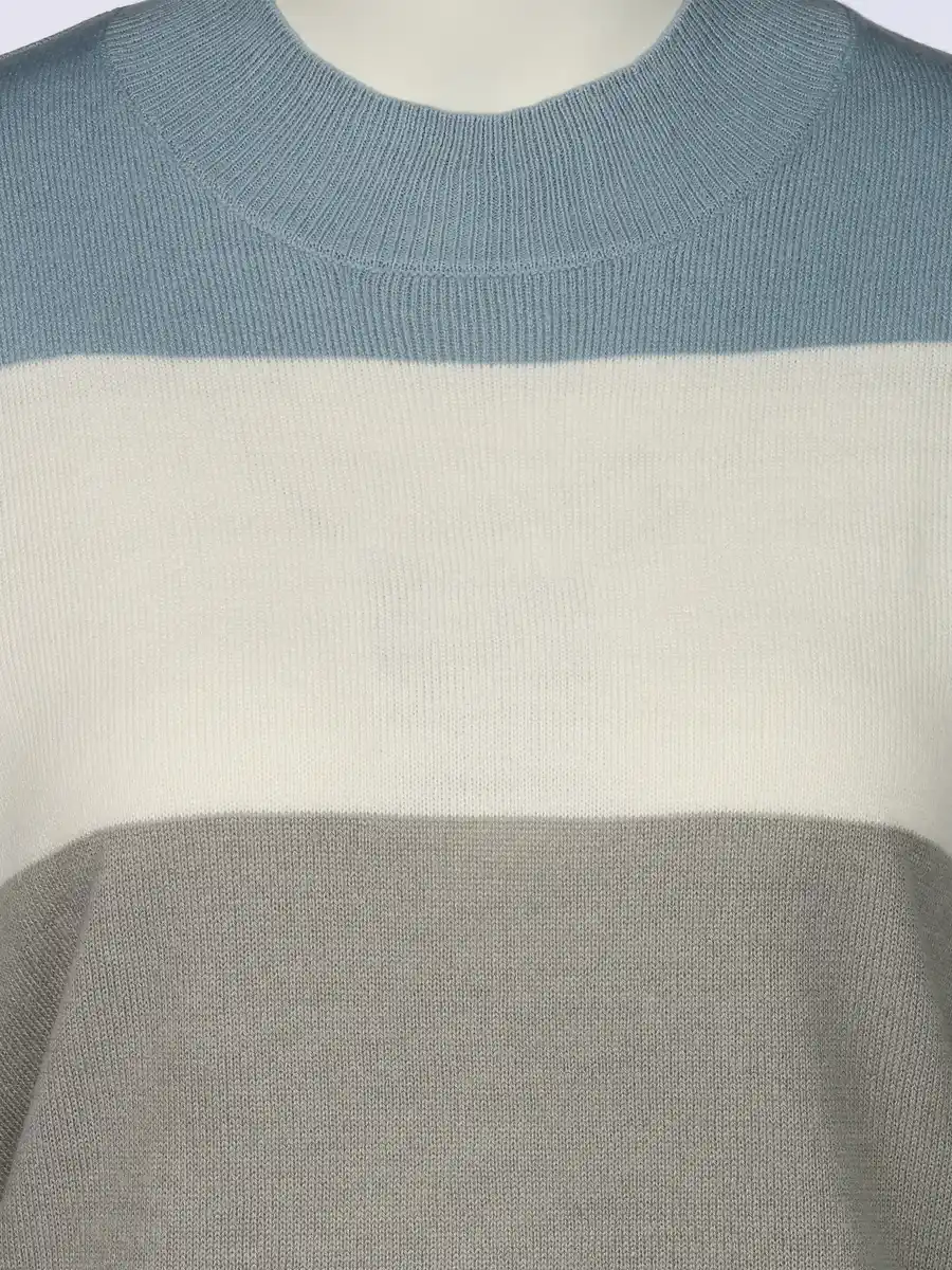 Bild 3 von Damen Pullover "Cashmere Like" mit Streifen Blau