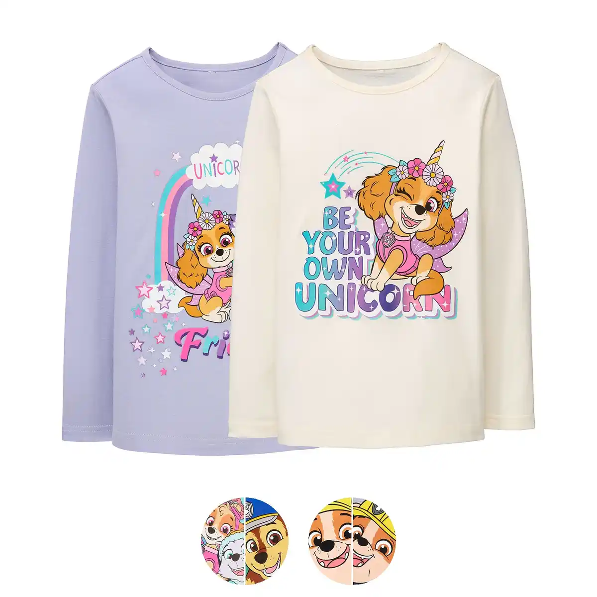 Bild 1 von PAW PATROL Kinder Langarm T-shirt, 2er-Pack