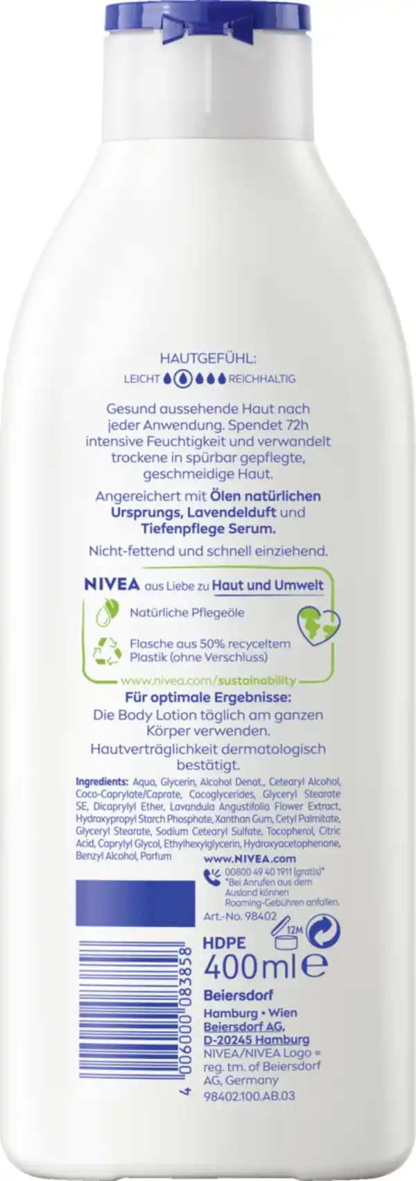 Bild 1 von NIVEA Body Lotion Lavendel & Pflege, 400 ml