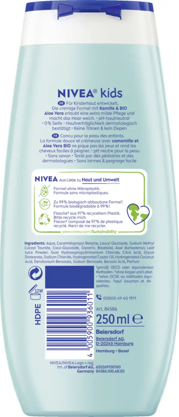 Bild 2 von NIVEA KIDS 3in1 Duschgel Shampoo & Spülung Magischer Apfelduft, 250 ml