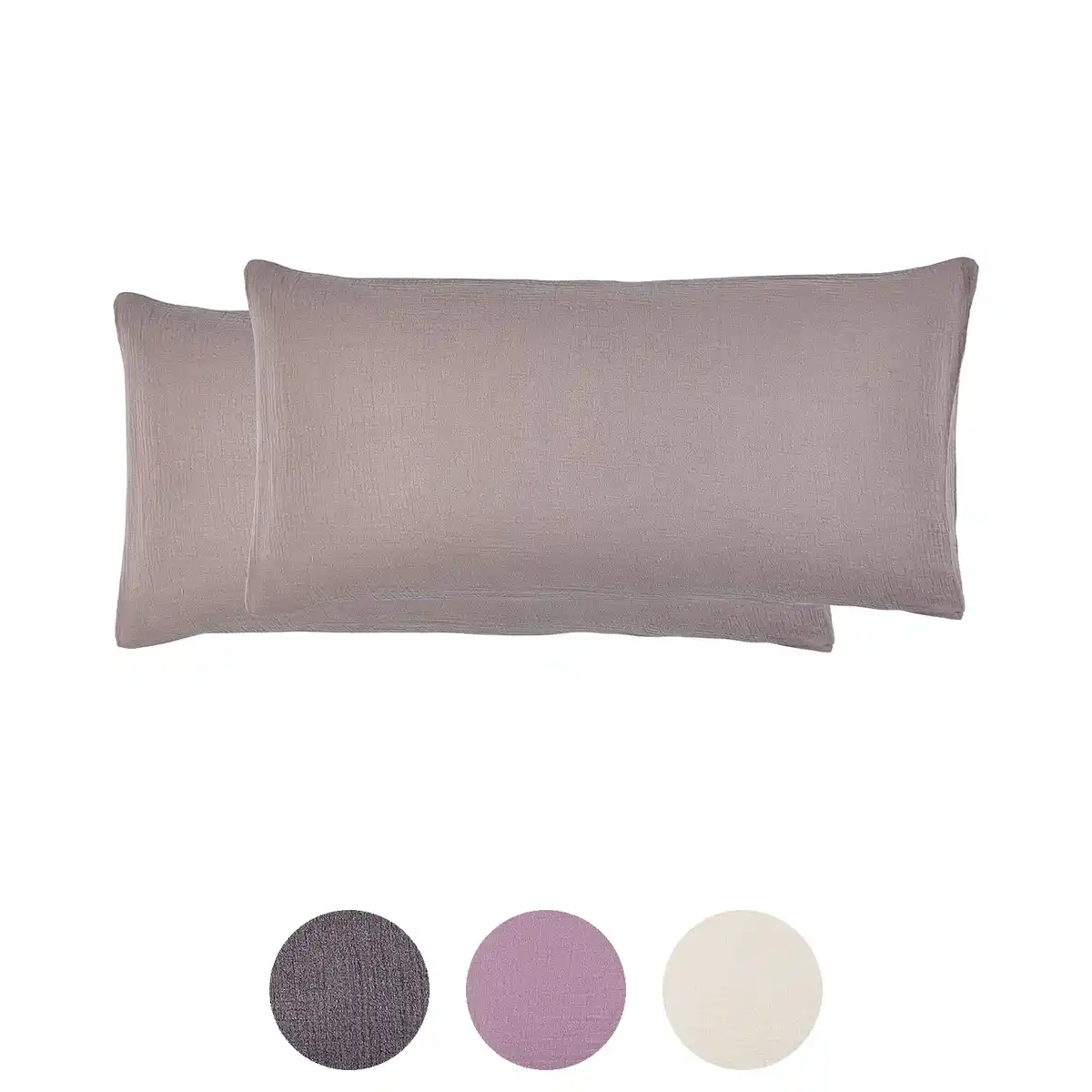 Bild 1 von NOVITESSE Musselin Kopfkissenbezüge, 2er-Pack