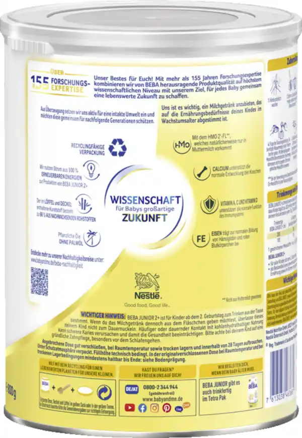 Bild 2 von BEBA Kindermilch 2+ ab dem 2. Geburtstag, 800 g