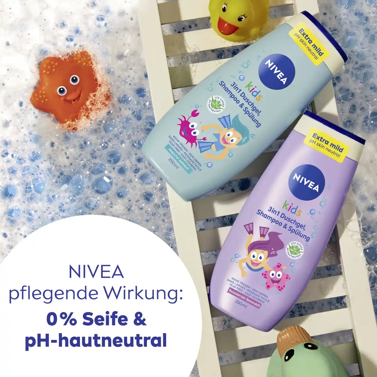 Bild 4 von NIVEA KIDS 3in1 Duschgel Shampoo & Spülung Magischer Apfelduft, 250 ml