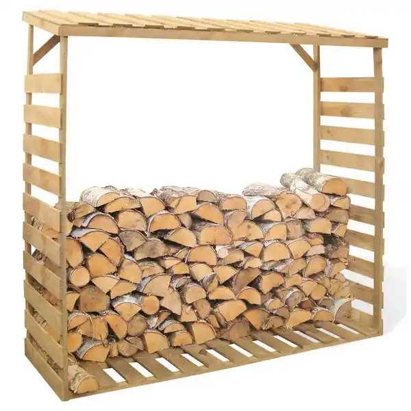 Bild 1 von Kaminholzregal braun 178 x 180 x 65 cm
