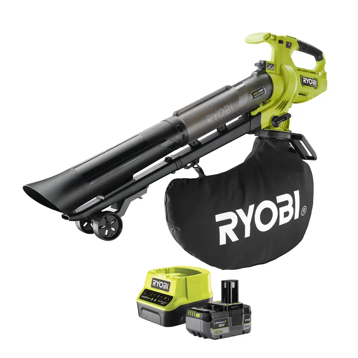 Bild 1 von Ryobi Akku-Laubsauger 'ONE+ HP Brushless RY18BVXA-150' mit Akku und Ladegerät