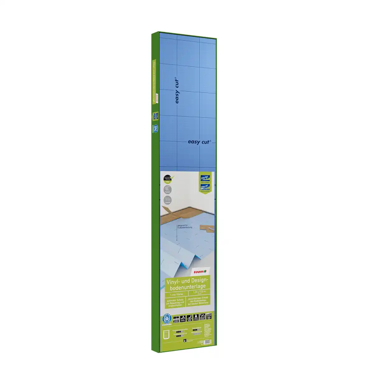 Bild 1 von toom Vinyl- und Designbodenunterlage 1 mm, 1,2 x 12,5 m, 15 m²
