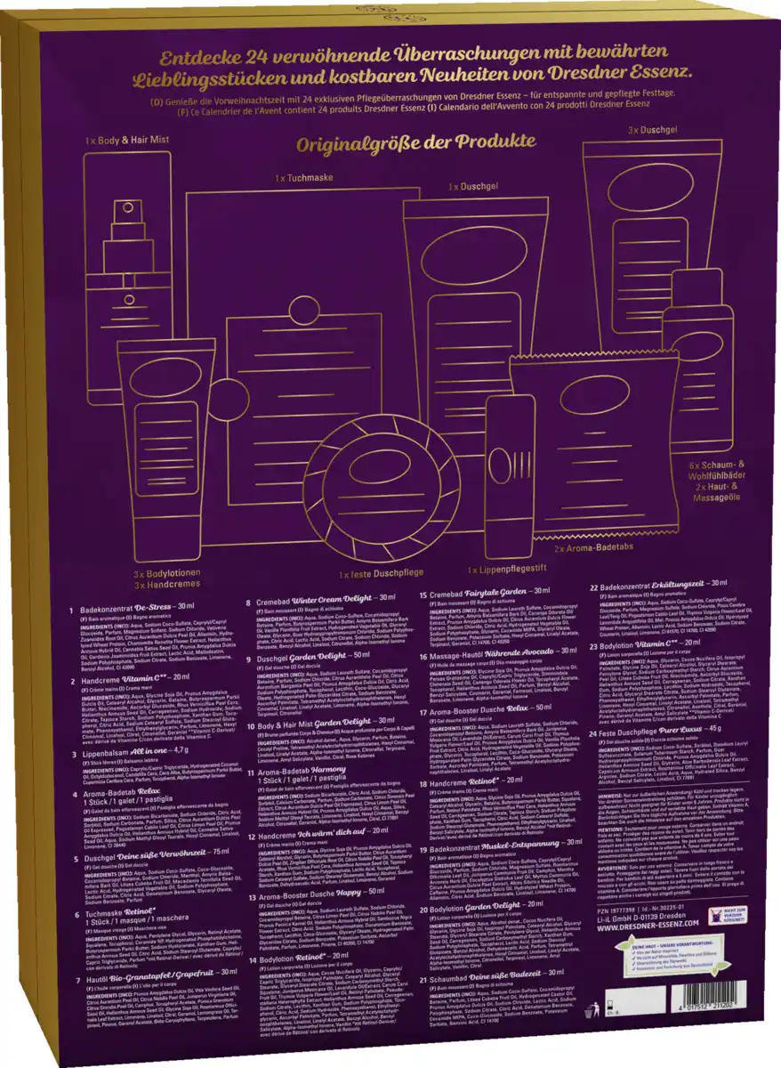 Bild 2 von Dresdner Essenz Exklusive Wohlfühlmomente für dich Adventskalender 2025