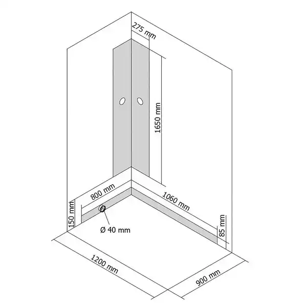 Bild 4 von BREUER Duschkabine »BR100«, BxHxT: 90 x 204 x 120 cm