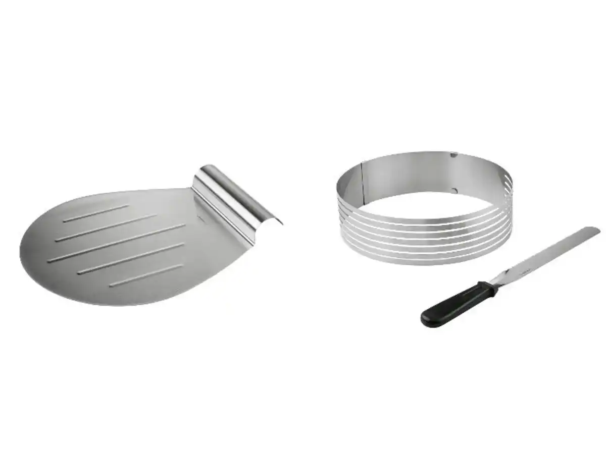 Bild 1 von LIVARNO home Edelstahl-Küchenheber/Tortenboden-Schneidhilfe, spülmaschinengeeignet