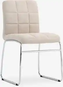 Esszimmerstuhl HAMMEL beige Stoff/Chrom