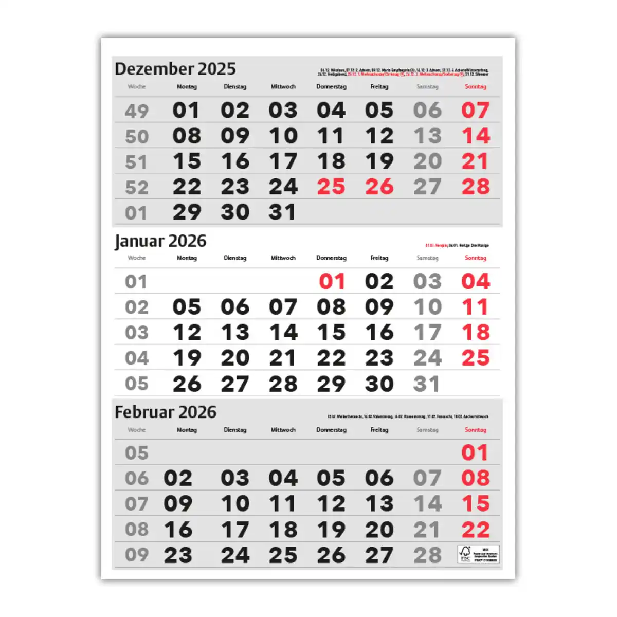 Bild 3 von Paperscrip Bürokalender 2026