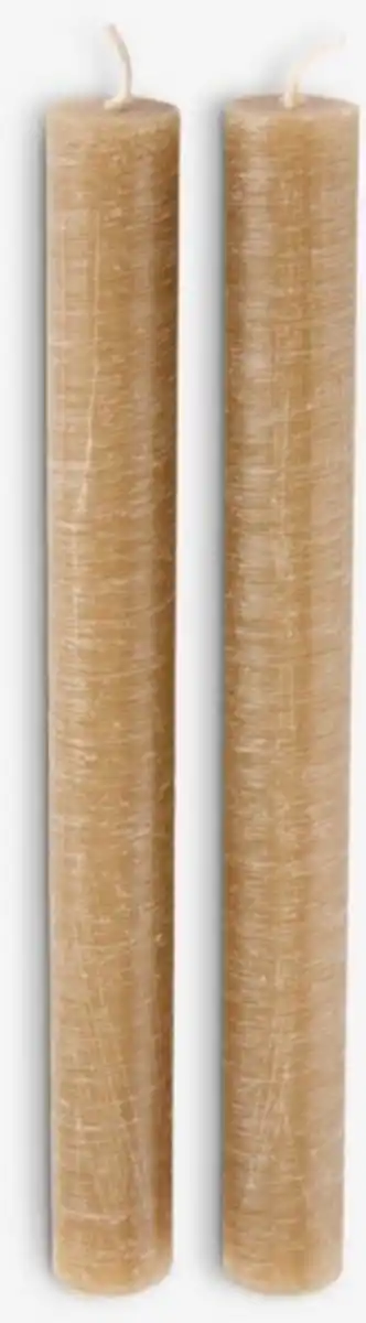 Bild 1 von Tafelkerze BERTEL H22cm mandel 2Stk/Pck