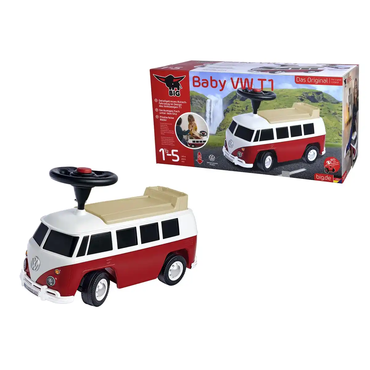 Bild 1 von BIG Rutschfahrzeug »Baby VW T1 Rot von BIG«, rot