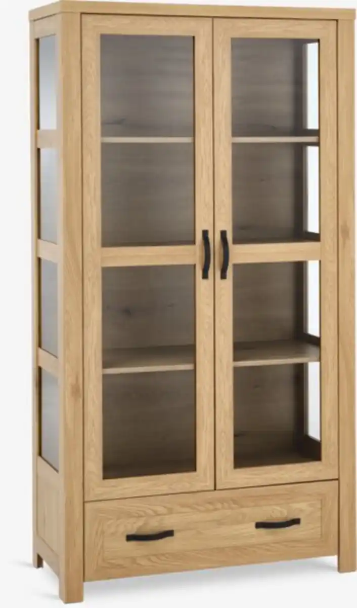 Bild 1 von Vitrine JUNGEN 2 Türen 1 Schublade warm eichefarben