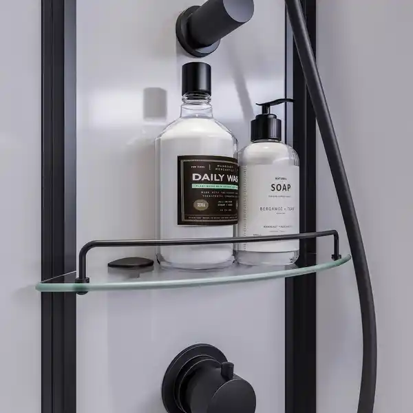 Bild 2 von BREUER Duschkabine »BR200«, BxHxT: 90x204x90 cm, schwarz