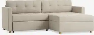 Schlafsofa Chaiselongue TEGLHUSE Stoff beige