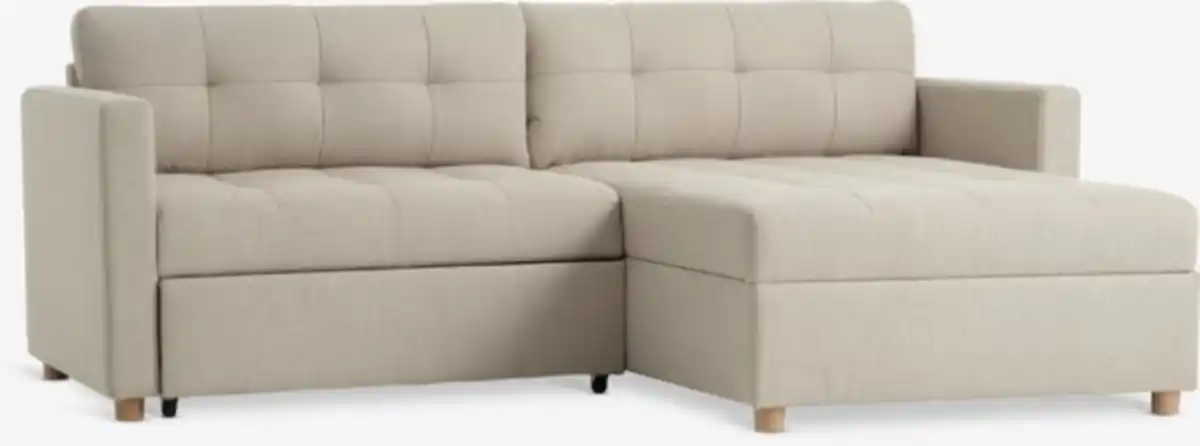 Bild 1 von Schlafsofa Chaiselongue TEGLHUSE Stoff beige