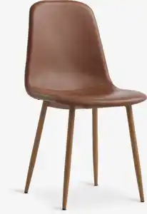 Esszimmerstuhl JONSTRUP Kunstleder cognac/eiche natur