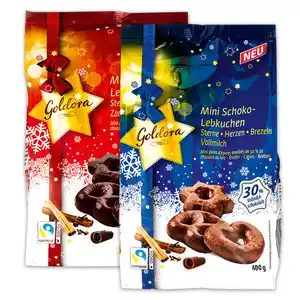 Goldora Mini Schoko Lebkuchen Sterne / Herzen / Brezeln