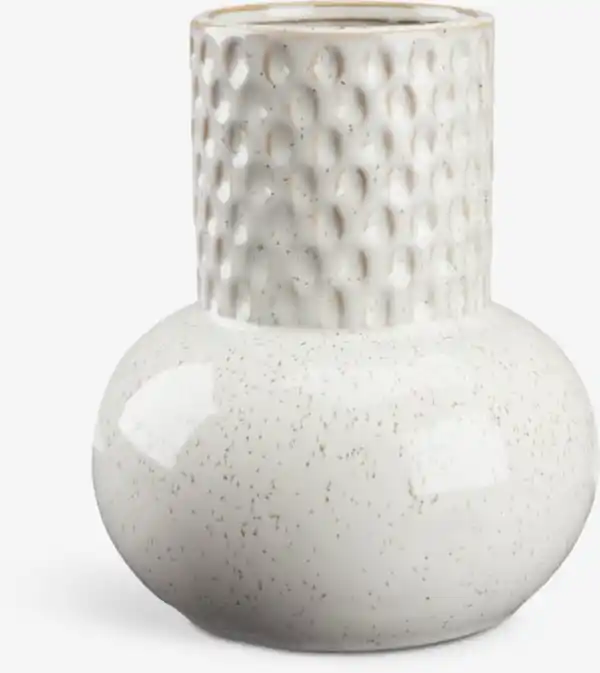 Bild 1 von Vase INGBERT Ø15xH18cm weiß