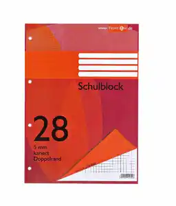 PAPERZONE Schulblock A4 Lineatur 28 50 Blatt, 1 Stk
