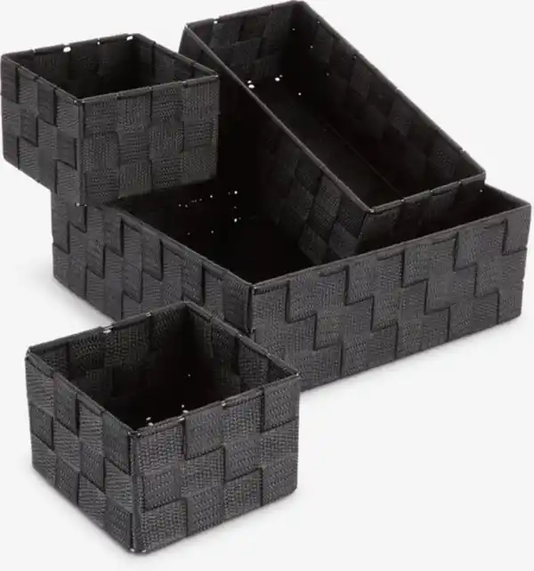 Bild 1 von Korbset FOLKE 4Stk/Set schwarz