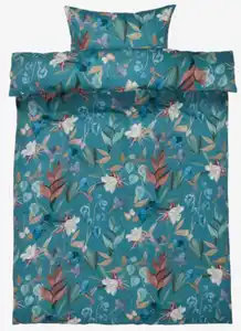 Satin-Bettwäsche BERTHA 155x220 blau