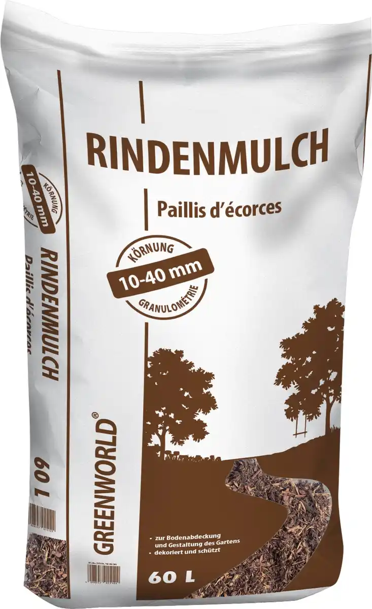Bild 1 von Greenworld Rindenmulch Nadelholzrinde 10 - 40 mm 60 L