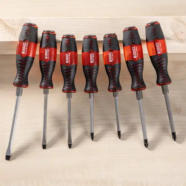 Bild 1 von Kraft Werkzeuge Durchschlag-Schraubendreher-Set 7-tlg.