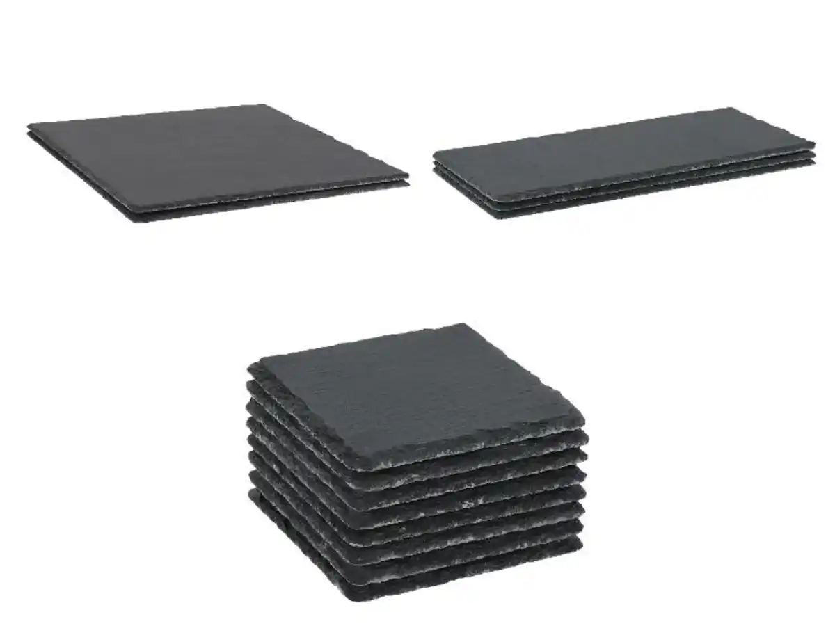 Bild 1 von SILVERCREST® Schiefer-Servierplatten / Untersetzer, mit Antirutsch-Füße