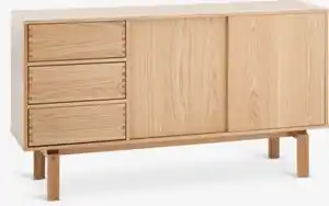 Sideboard MEJLSKOV 2 Türen 3 Schubladen eiche natur