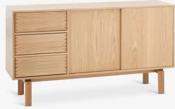 Bild 1 von Sideboard MEJLSKOV 2 Türen 3 Schubladen eiche natur