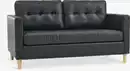 Bild 1 von Sofa FALSLEV 2-Sitzer schwarz Kunstleder
