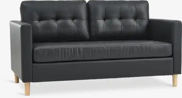 Bild 1 von Sofa FALSLEV 2-Sitzer schwarz Kunstleder