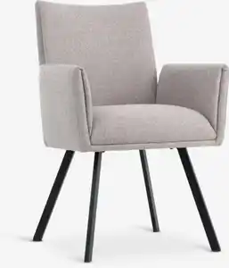 Esszimmerstuhl GJESING beige Stoff/schwarz