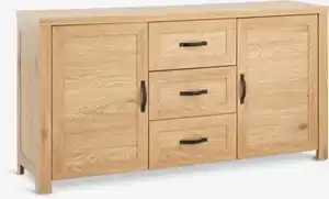 Sideboard JUNGEN 2 Türen 3 Schubladen Warm eiche Farbe