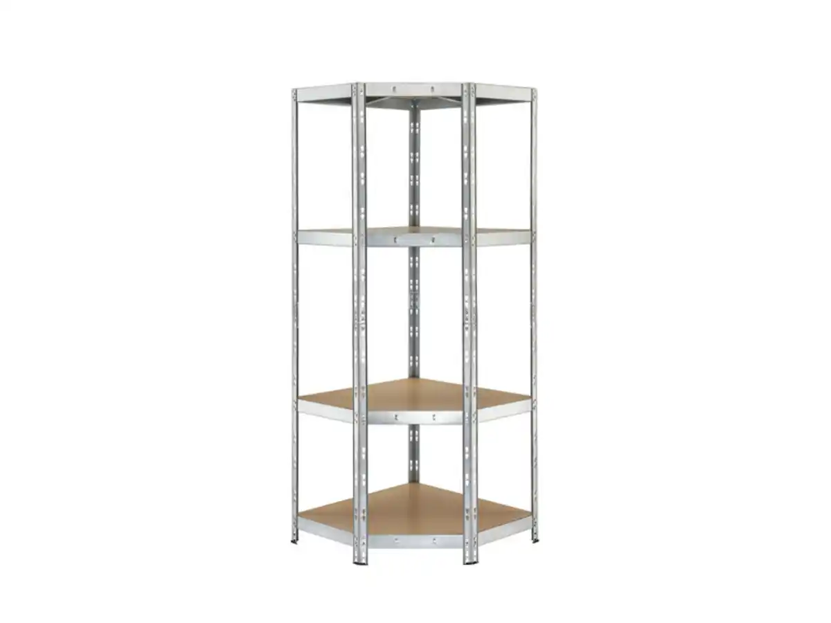 Bild 1 von PARKSIDE® Eck-Schwerlastregal, mit 4 Böden, 70x70x180x40 cm, verzinkt,  175 kg