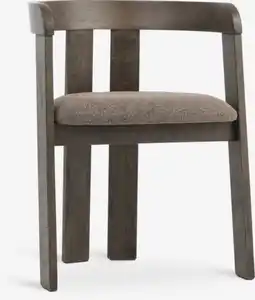 Esszimmerstuhl BOVRUP dunkle eiche/braun Stoff