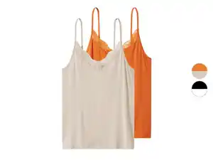 esmara® Damen Spaghettitops, 2 Stück
