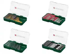 PARKSIDE® HSS-Spiralbohrer-Set / Steinbohrer-Set / Holzbohrer-Set / Bitschrauber-Set »PBB 4 C2«